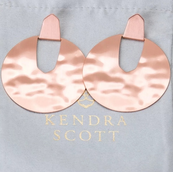 Kendra Scott Jewelry - Kendra Scott "Diane" Hammered Rose Gold Earrings